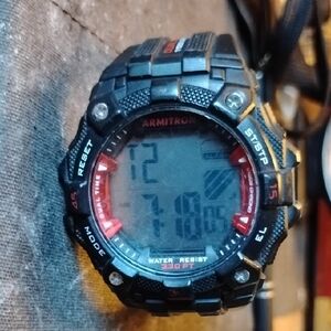 Armitron Pro Sport Black and Red Digital Watch